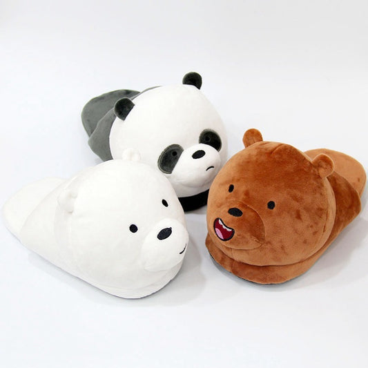 Plush half-pack with cotton slippers