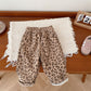 Children's Floral Fleece-lined Pants Warm Pants Babies' Trousers