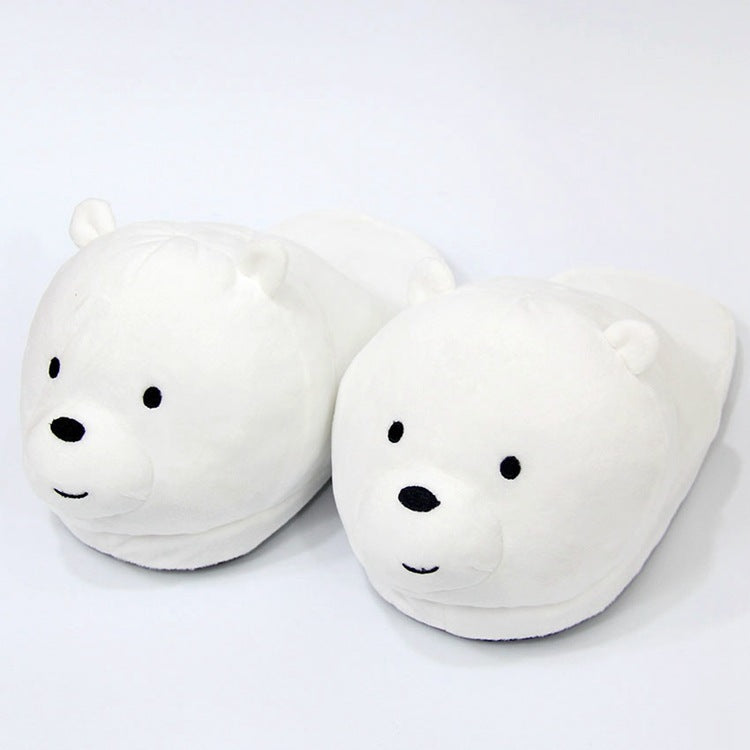 Plush half-pack with cotton slippers