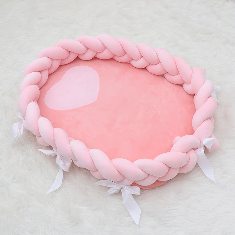 European style woven twist crib