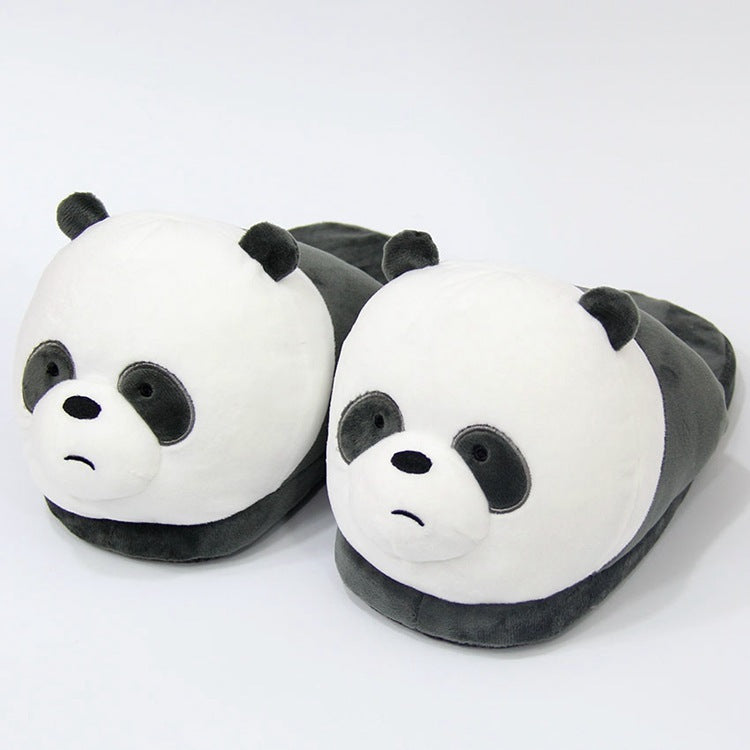 Plush half-pack with cotton slippers
