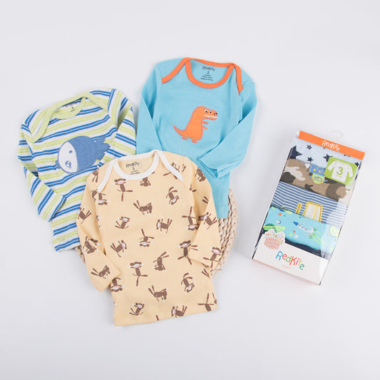 Baby Envelope Collar Long Sleeve T-shirt 5 Pack